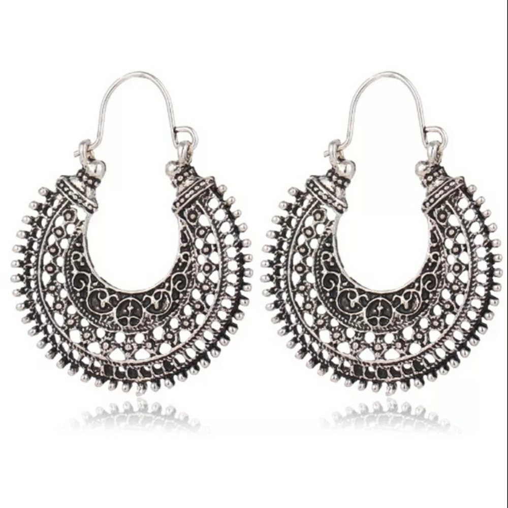 Boho Mandala Flower Vintage Drop Earrings